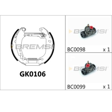 GK0106.JPG Kit Ganasce Freno Posteriore Renault Super 5 Cassone/coda Spiovente Gk0106 Bremsi