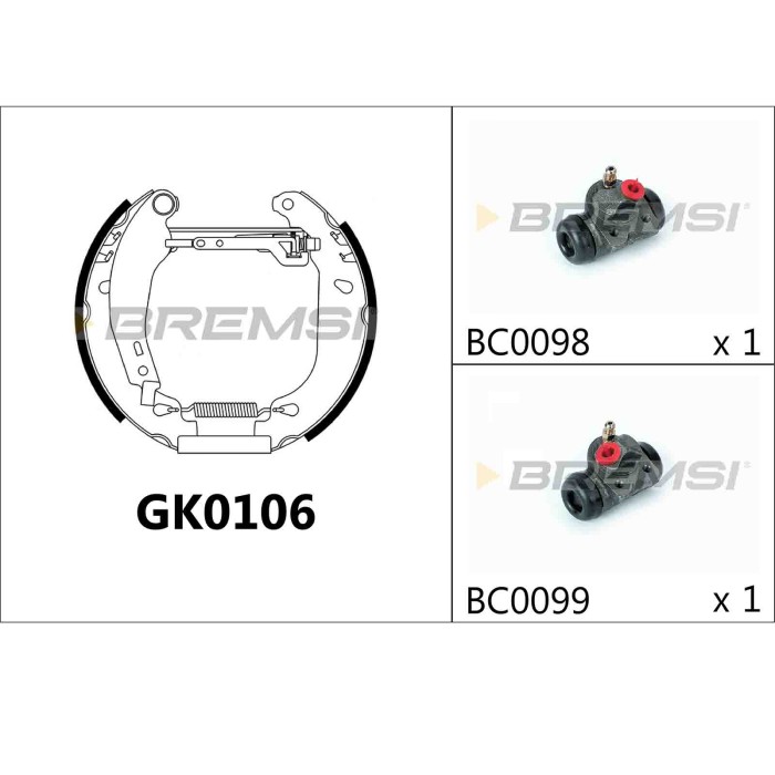 GK0106.JPG Kit Ganasce Freno Posteriore Renault Super 5 Cassone/coda Spiovente Gk0106 Bremsi