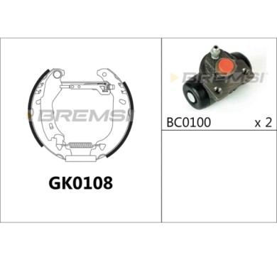 GK0108.JPG Kit Ganasce Freno Posteriore Fiat Tipo Gk0108 Bremsi
