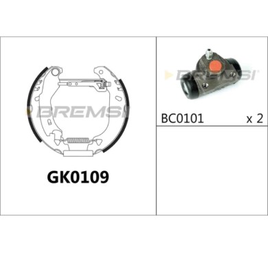 GK0109.JPG Kit Ganasce Freno Posteriore Fiat Tempra Tempra Sw Tipo Lancia Dedra Dedra Sw Gk0109 Bremsi