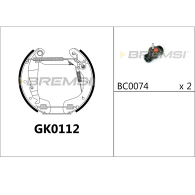 GK0112.JPG Kit Ganasce Freno Posteriore Daewoo Espero (klej) Gk0112 Bremsi
