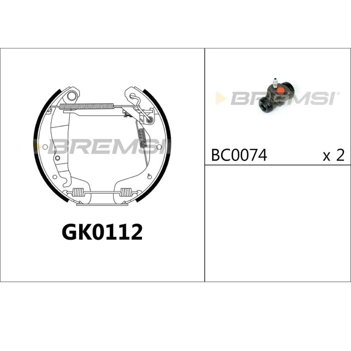 GK0112.JPG Kit Ganasce Freno Posteriore Daewoo Espero (klej) Gk0112 Bremsi