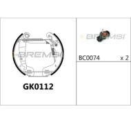 GK0112.JPG Kit Ganasce Freno Posteriore Daewoo Espero (klej) Gk0112 Bremsi