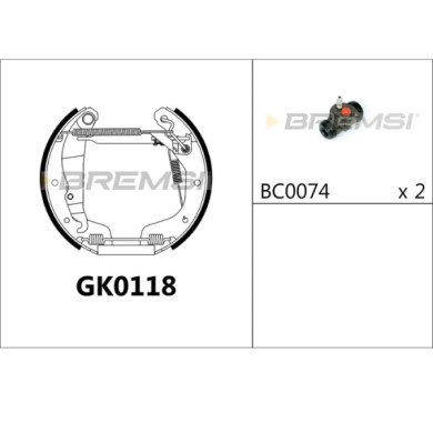 GK0118.JPG Kit Ganasce Freno Posteriore Opel Astra F (t92) Gk0118 Bremsi