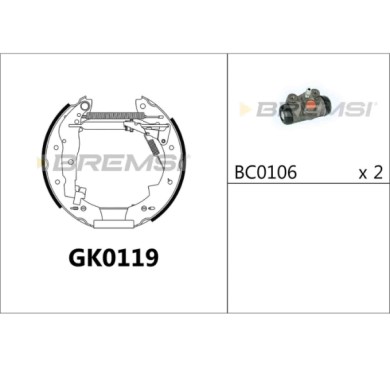 GK0119.JPG Kit Ganasce Freno Posteriore Bmw 3 3 Cabriolet Gk0119 Bremsi