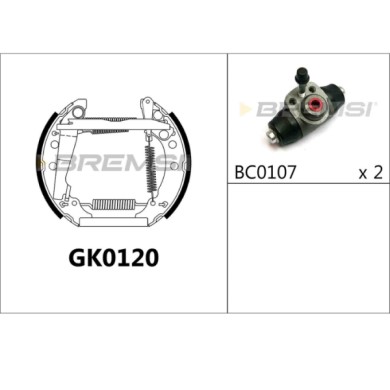 GK0120.JPG Kit Ganasce Freno Posteriore Audi 50 (863) Gk0120 Bremsi