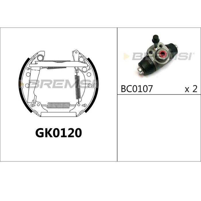GK0120.JPG Kit Ganasce Freno Posteriore Audi 50 (863) Gk0120 Bremsi