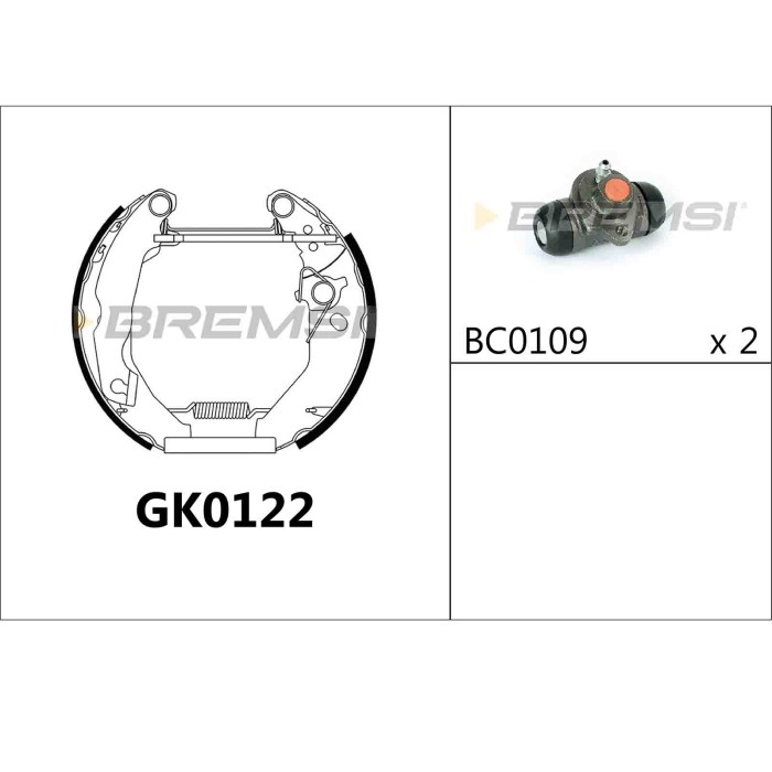 GK0122.JPG Kit Ganasce Freno Posteriore Ford Fiesta Ii Fiesta Iii Gk0122 Bremsi