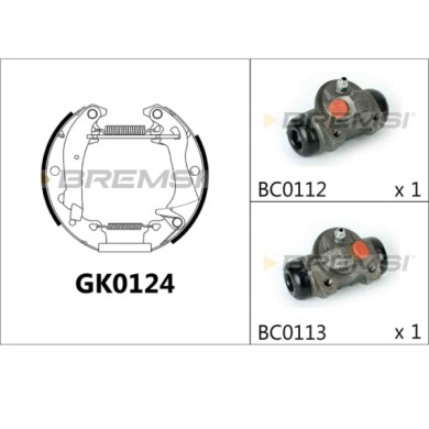 GK0124.JPG Kit Ganasce Freno Posteriore Alfa Romeo 33 33 Sportwagon Gk0124 Bremsi
