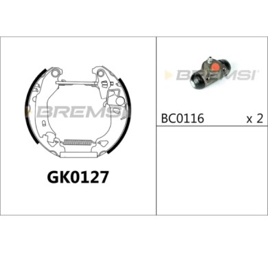 GK0127.JPG Kit Ganasce Freno Posteriore Fiat Brava Bravo I Punto Punto Van Gk0127 Bremsi