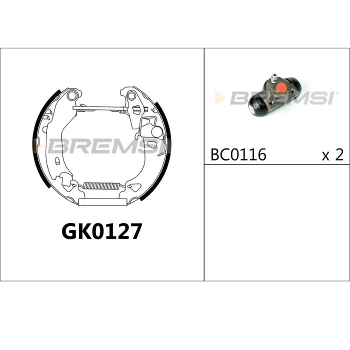 GK0127.JPG Kit Ganasce Freno Posteriore Fiat Brava Bravo I Punto Punto Van Gk0127 Bremsi