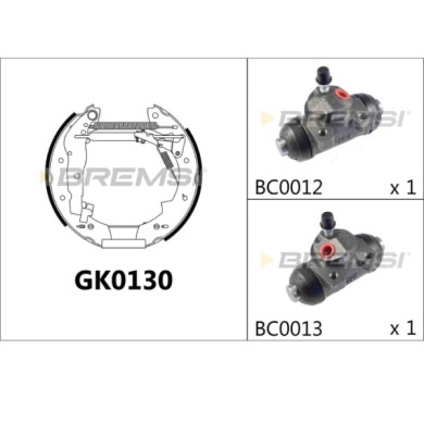 GK0130.JPG Kit Ganasce Freno Posteriore Renault Fuego Gk0130 Bremsi