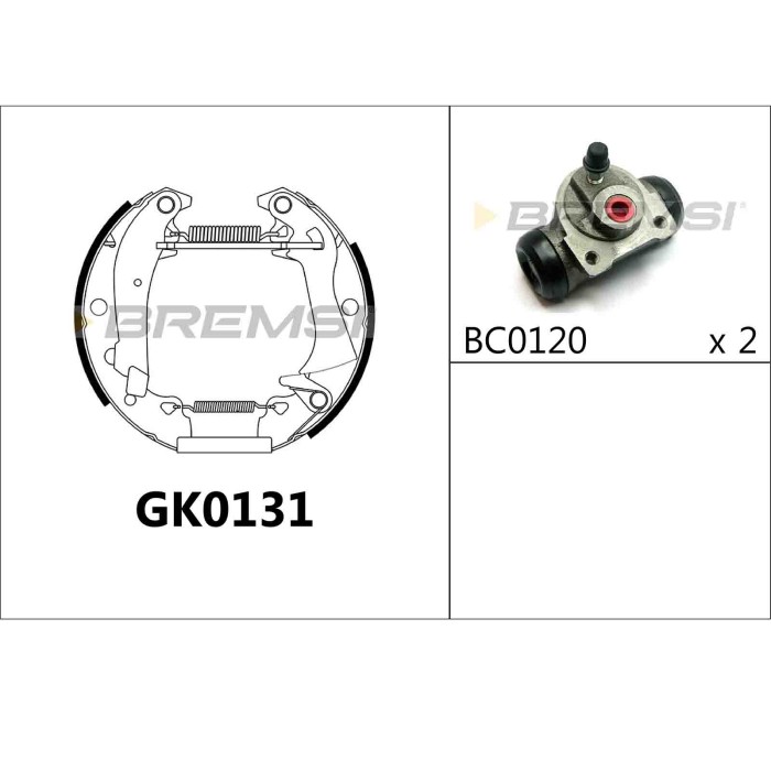 GK0131.JPG Kit Ganasce Freno Posteriore Renault 12 Variable 15 16 17 Gk0131 Bremsi