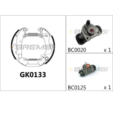 GK0133.JPG Kit Ganasce Freno Posteriore Renault 18 Variable Fuego Gk0133 Bremsi