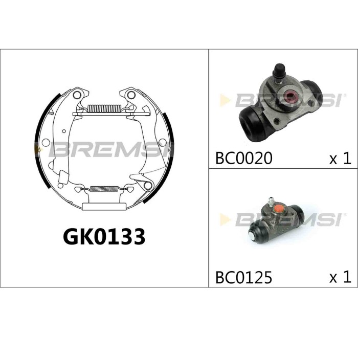 GK0133.JPG Kit Ganasce Freno Posteriore Renault 18 Variable Fuego Gk0133 Bremsi