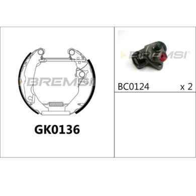 GK0136.JPG Kit Ganasce Freno Posteriore Ford Fiesta Iii Gk0136 Bremsi