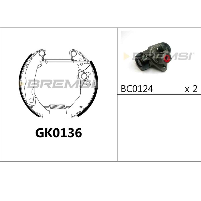 GK0136.JPG Kit Ganasce Freno Posteriore Ford Fiesta Iii Gk0136 Bremsi