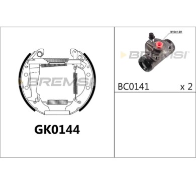 GK0144.JPG Kit Ganasce Freno Posteriore Audi 80 90 Skoda Fabia I Fabia I Combi Fabia I Tre Volumi Gk0144 Bremsi