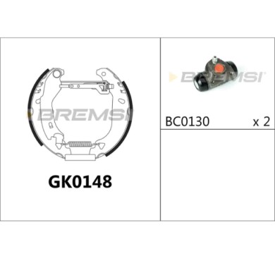 GK0148.JPG Kit Ganasce Freno Posteriore Fiat Tipo Uno Lancia Delta Ii Gk0148 Bremsi