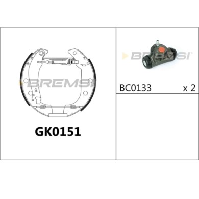 GK0151.JPG Kit Ganasce Freno Posteriore Citroen Xsara Break (n2) Gk0151 4241.5k Bremsi