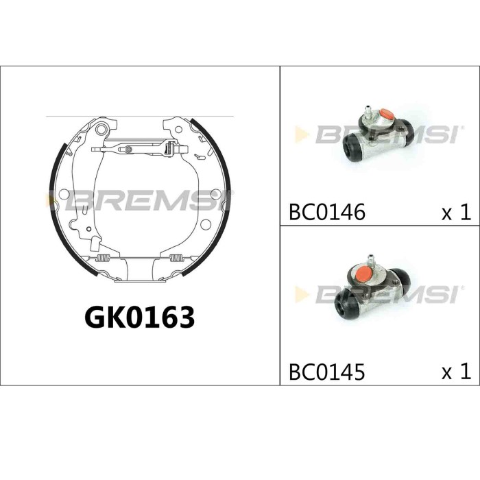 GK0163.JPG Kit Ganasce Freno Posteriore Peugeot 406 406 Break 406 Coupú Gk0163 4241.8a Bremsi