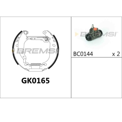 GK0165.JPG Kit Ganasce Freno Posteriore Dacia Logan (ls) Gk0165 77 01 205 755 Bremsi