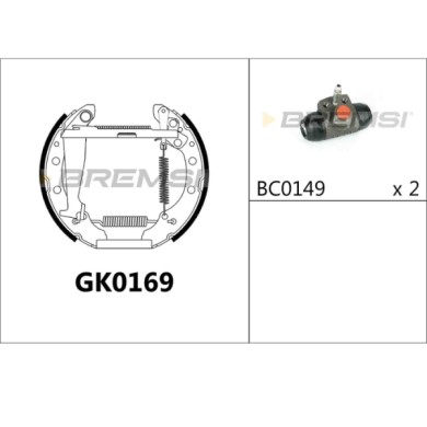 GK0169.JPG Kit Ganasce Freno Posteriore Skoda Felicia I (6u1) Gk0169 Bremsi