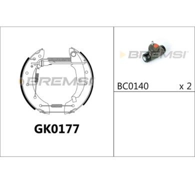 GK0177.JPG Kit Ganasce Freno Posteriore Renault Laguna I Gk0177 77 01 203 983 Bremsi