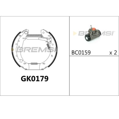 GK0179.JPG Kit Ganasce Freno Posteriore Renault Laguna I Grandtour (k56) Gk0179 77 01 203 341 Bremsi