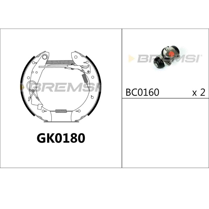 GK0180.JPG Kit Ganasce Freno Posteriore Peugeot 405 Ii Break Gk0180 4241.4h Bremsi