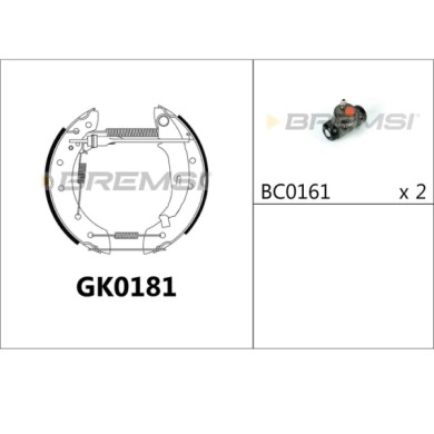 GK0181.JPG Kit Ganasce Freno Posteriore Dacia Logan (ls) Gk0181 44 0a 072 08r Bremsi