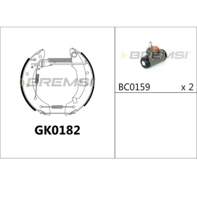 GK0182.JPG Kit Ganasce Freno Posteriore Citroen Saxo (s0 S1) Gk0182 4241.7e Bremsi