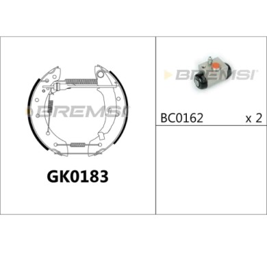 GK0183.JPG Kit Ganasce Freno Posteriore Citroen Saxo (s0 S1) Gk0183 4241.9f Bremsi