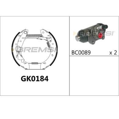 GK0184.JPG Kit Ganasce Freno Posteriore Renault Espace Iii Gk0184 60 25 370 302 Bremsi