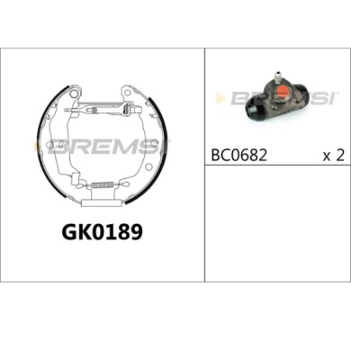 GK0189.JPG Kit Ganasce Freno Posteriore Renault Megane I (ba0/1) Gk0189 77 01 206 242 Bremsi
