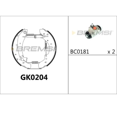 GK0204.JPG Kit Ganasce Freno Posteriore Citroen Jumper I Autobus (230p) Gk0204 42412x Bremsi