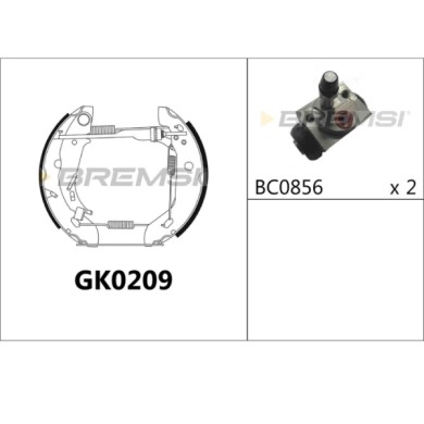 GK0209.JPG Kit Ganasce Freno Posteriore Mercedes-benz Classe A Gk0209 Kfsmerc002 Bremsi