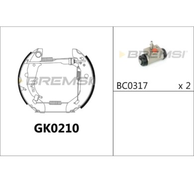 GK0210.JPG Kit Ganasce Freno Posteriore Mercedes-benz Classe A Gk0210 Kfsmerc001 Bremsi