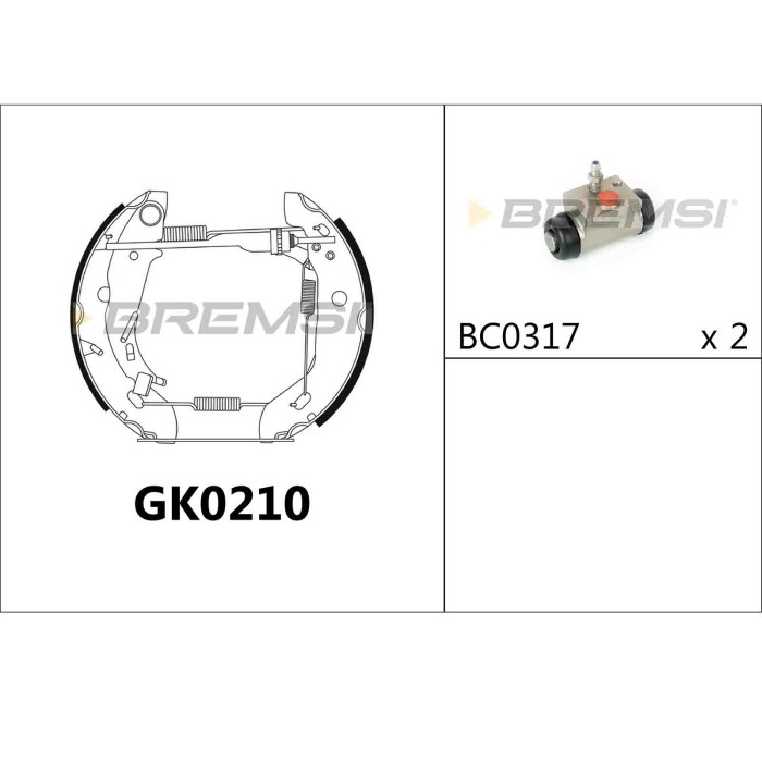 GK0210.JPG Kit Ganasce Freno Posteriore Mercedes-benz Classe A Gk0210 Kfsmerc001 Bremsi