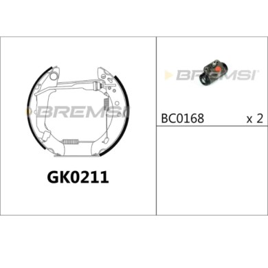 GK0211.JPG Kit Ganasce Freno Posteriore Nissan Micra Ii Gk0211 Bremsi