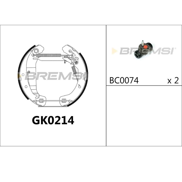 GK0214.JPG Kit Ganasce Freno Posteriore Chevrolet Zafira (f75) Gk0214 Bremsi
