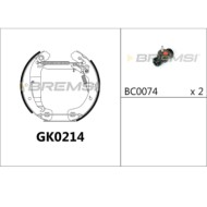 GK0214.JPG Kit Ganasce Freno Posteriore Chevrolet Zafira (f75) Gk0214 Bremsi