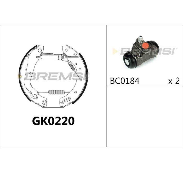 GK0220.JPG Kit Ganasce Freno Posteriore Ford Maverick Ldv Cub Nissan Serena Terrano Ii Vanette Cargo Autobus Vanette Cargo Furgo
