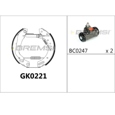 GK0221.JPG Kit Ganasce Freno Posteriore Ford Maverick Nissan Terrano Ii Gk0221 Bremsi