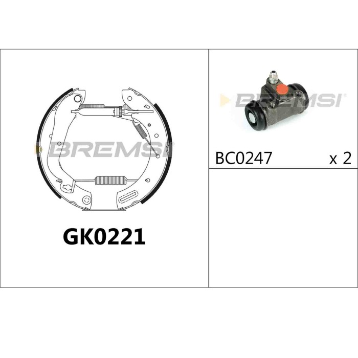 GK0221.JPG Kit Ganasce Freno Posteriore Ford Maverick Nissan Terrano Ii Gk0221 Bremsi