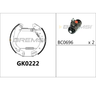 GK0222.JPG Kit Ganasce Freno Posteriore Nissan Terrano Ii Gk0222 Bremsi
