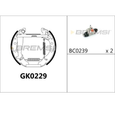 GK0229.JPG Kit Ganasce Freno Posteriore Audi A2 (8z0) Gk0229 Bremsi