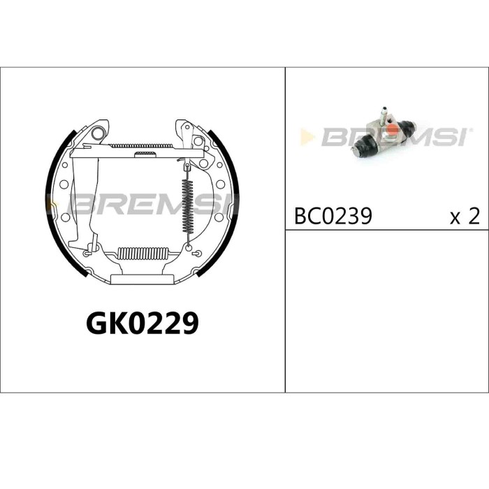 GK0229.JPG Kit Ganasce Freno Posteriore Audi A2 (8z0) Gk0229 Bremsi