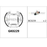 GK0229.JPG Kit Ganasce Freno Posteriore Audi A2 (8z0) Gk0229 Bremsi