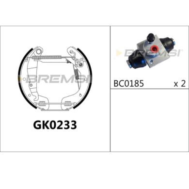 GK0233.JPG Kit Ganasce Freno Posteriore Opel Astra F (t92) Gk0233 Bremsi